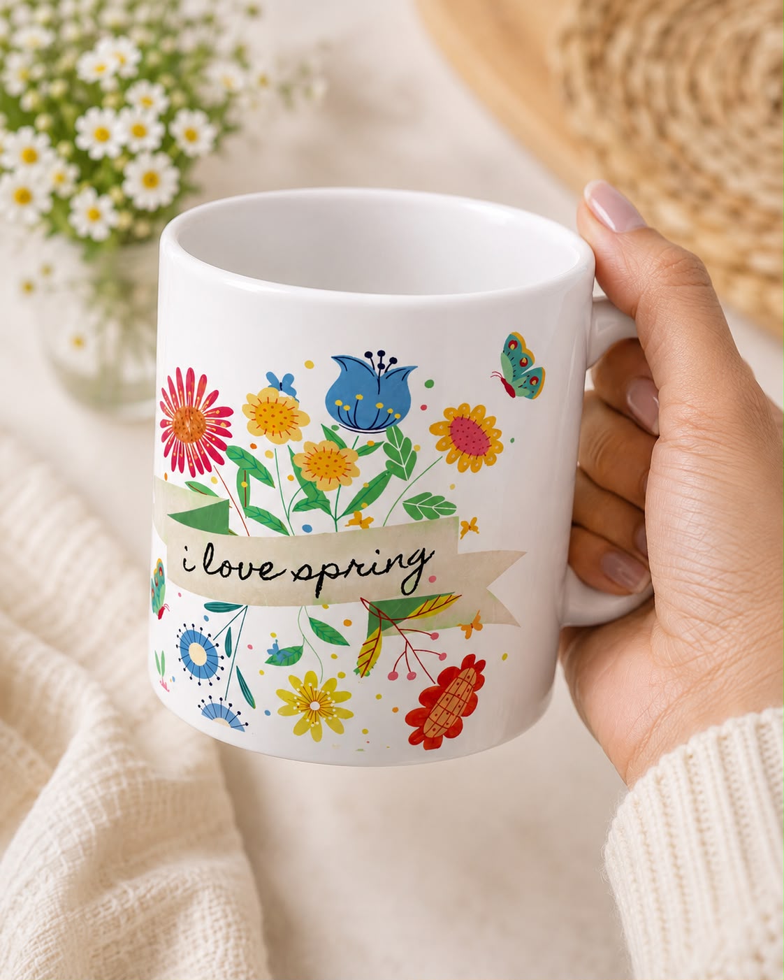I Love Spring Ceramic Coffee Mug