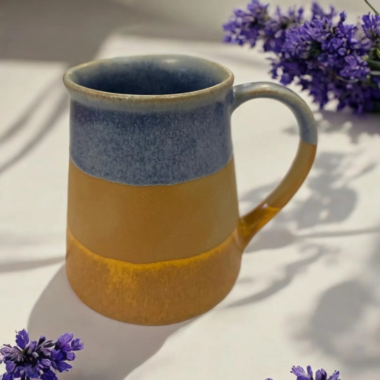 Brown and Blue Coffee Mug