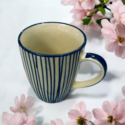 White and Blue Mug