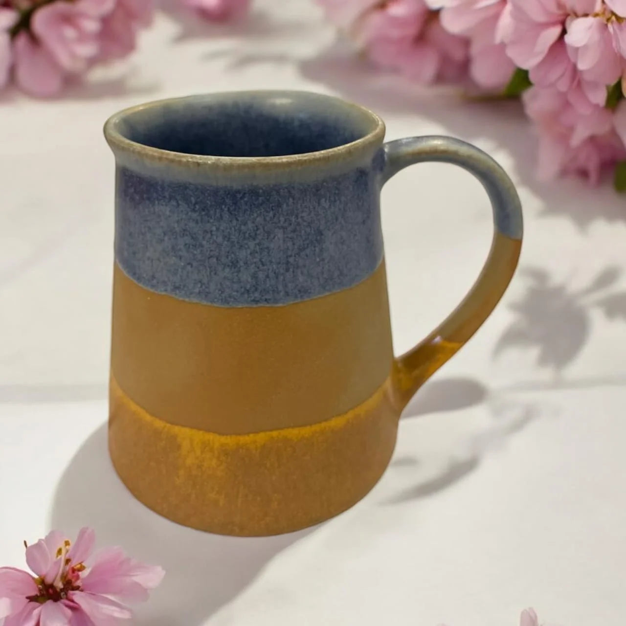 Brown and Blue Coffee Mug