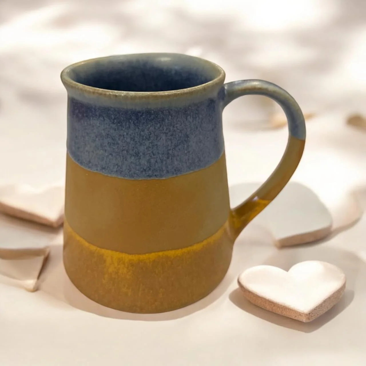 Brown and Blue Coffee Mug