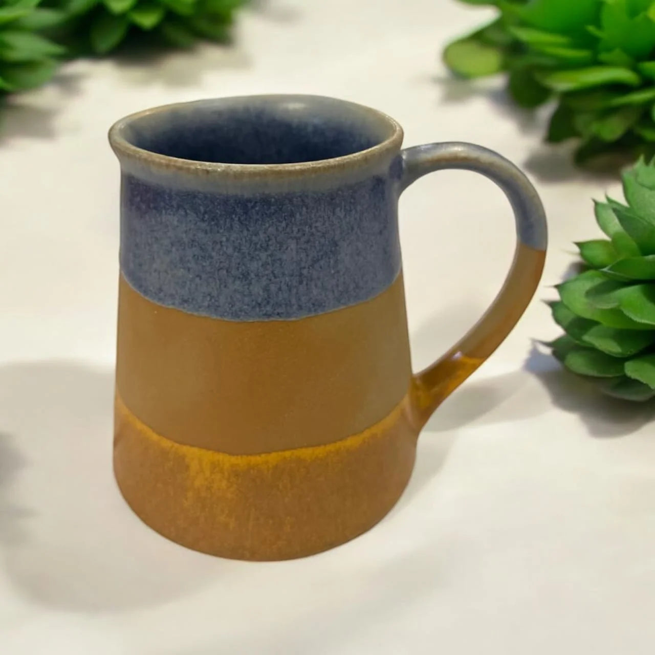 Brown and Blue Coffee Mug