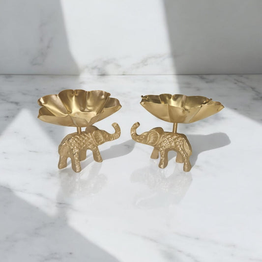 Elephant Brass Tea Light