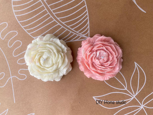 Elegant Rose Shaped Soy Candle-Set of 2