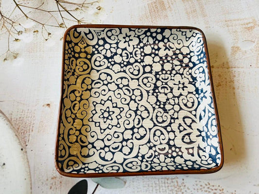 Floral Square Platter