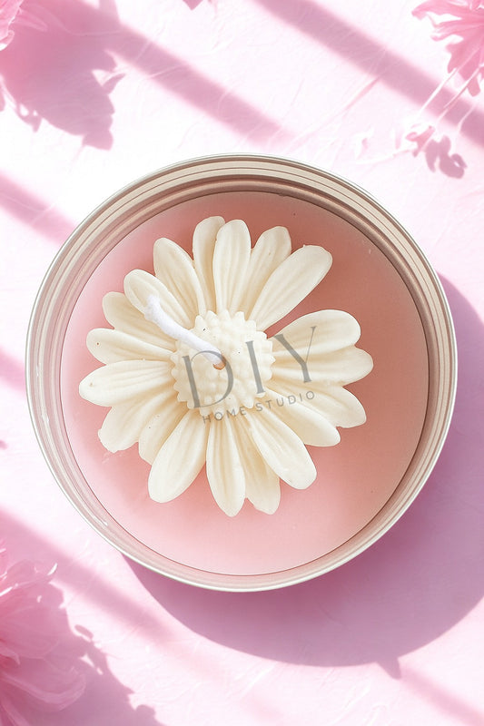 Daisy Flower Candle