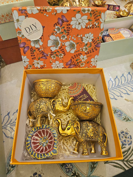 Luxury Golden Elephant Diwali Hamper