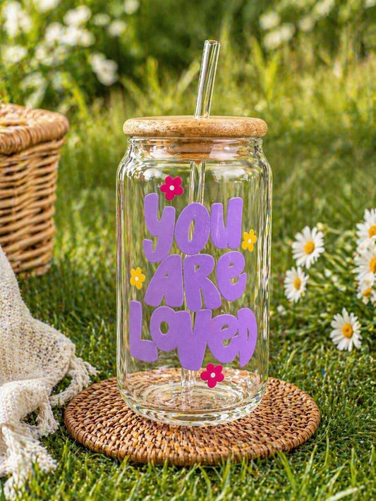 You Are Loved” Glass Tumbler